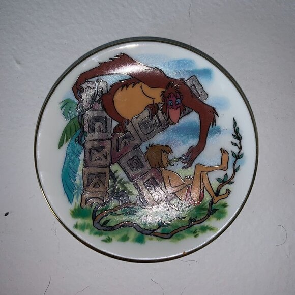 Disney's Alphabet Collection Mini Trinket Plate 3.25" Letter K King Louie from T - Picture 1 of 2